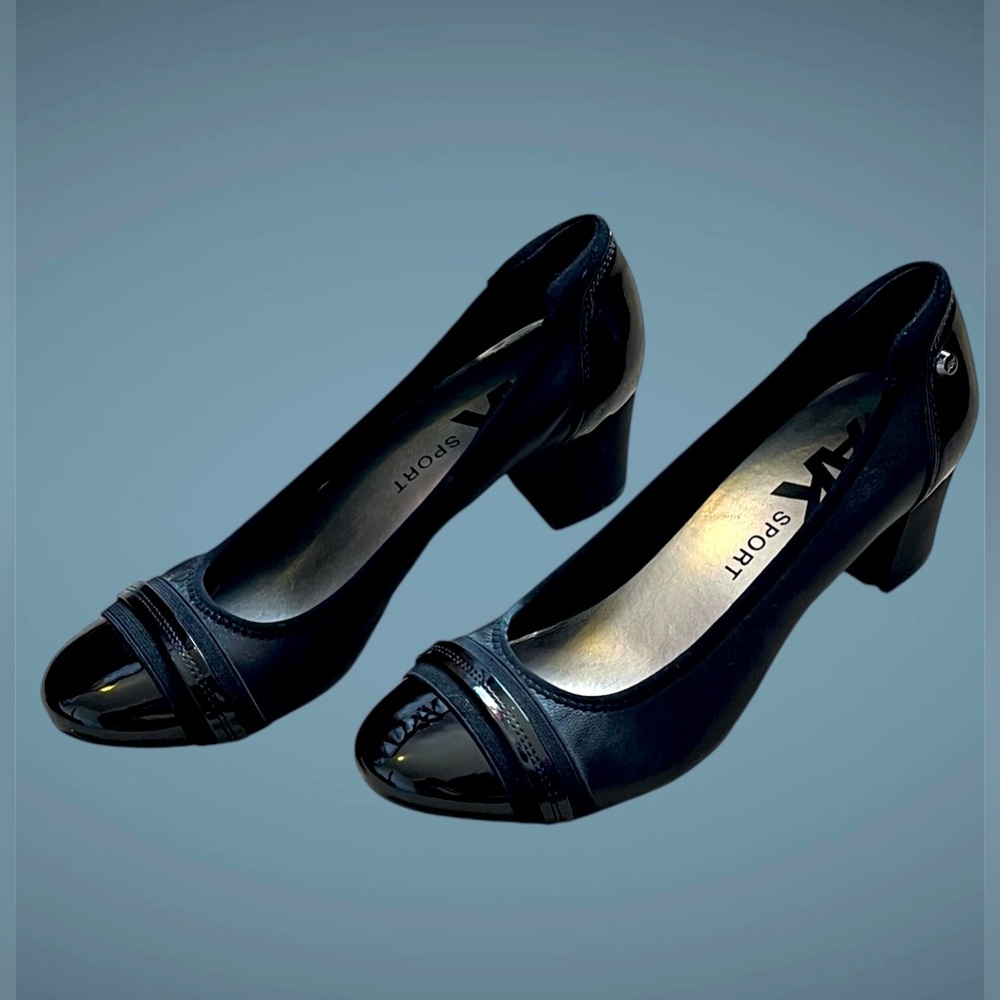 Black Block Heel Pumps